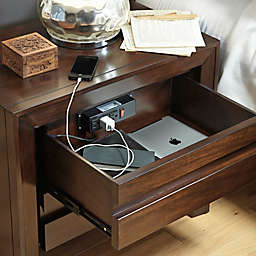 Element Charging Nightstand in Chocolate Brown