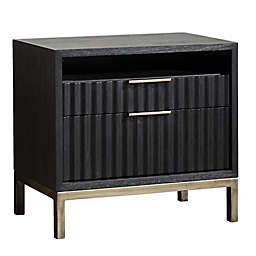 Modus Furniture Kentfield 2-Drawer Nightstand in Black Oak