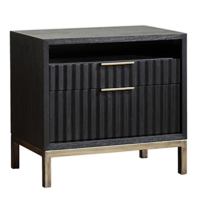 Modus Furniture Kentfield 2 Drawer Nightstand In Black Oak Bed Bath Beyond