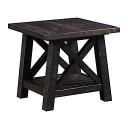Modus Furniture Yosemite Solid Wood End Table in Cafe