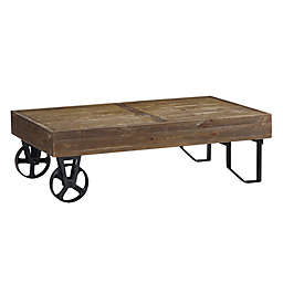 Modus Furniture Coalburn Reclaimed Wood Coffee Table in Russett Brown