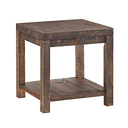 Modus Craster Reclaimed Wood Square Side Table in Smokey Taupe