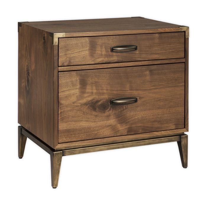 Modus Furniture Adler 2 Drawer Nightstand In Walnut Bed Bath And Beyond Canada