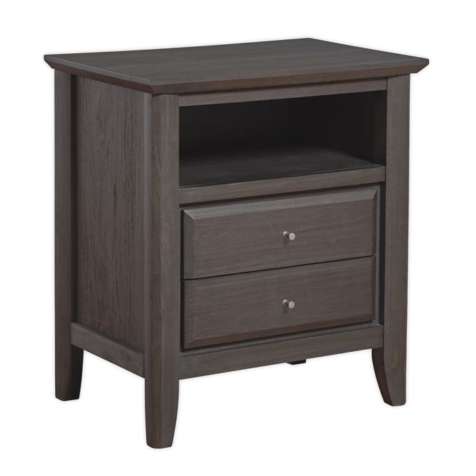 Modus Furniture City Ii 2 Drawer Nightstand In Basalt Grey Bed Bath And Beyond Canada