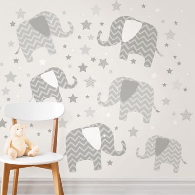 baby room elephant wall art