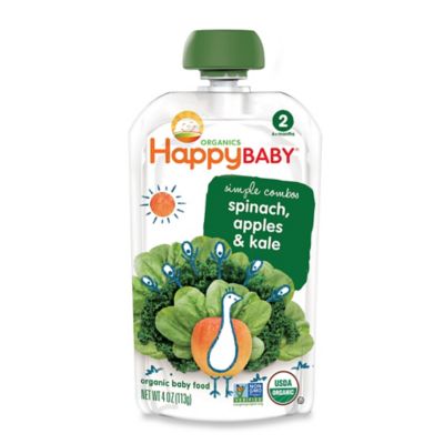 Happy Baby&trade; 3.5 oz. Stage 2 Organic Baby Food with Apple, Spinach and Kale