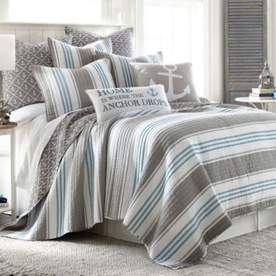 Provincetown Reversible Twin/Twin XL Quilt in Grey