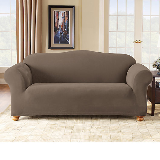 Alternate image 1 for Sure Fit® Stretch Pixel Corduroy 1-Piece Sofa Slipcover