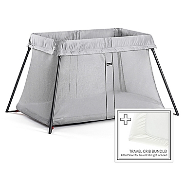BABYBJÖRN&reg; Travel Crib Light Bundle in Silver. View a larger version of this product image.