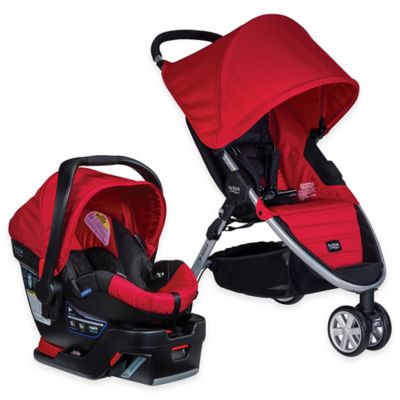 red baby travel system