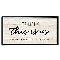This is Us 34-Inch x 17-Inch Framed Canvas Wall Art