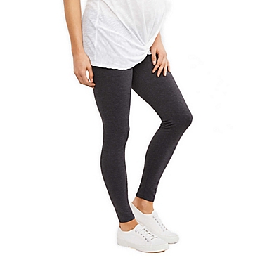 Motherhood Maternity&reg; Medium Essential Stretch Secret Fit Belly Heathered Legging in Black. View a larger version of this product image.