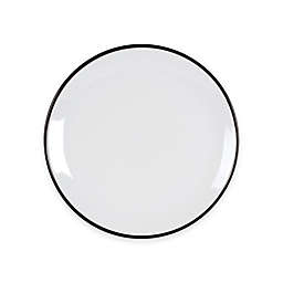 Everyday White®  by Fitz and Floyd® Black Rim Dinner Plate