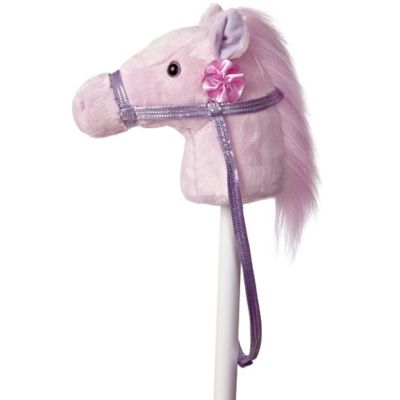 pink stick horse