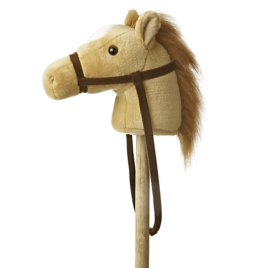 Aurora World Hobby Horse Stick Toy Horse Plush Neigh & Gallop Sounds Creme 
