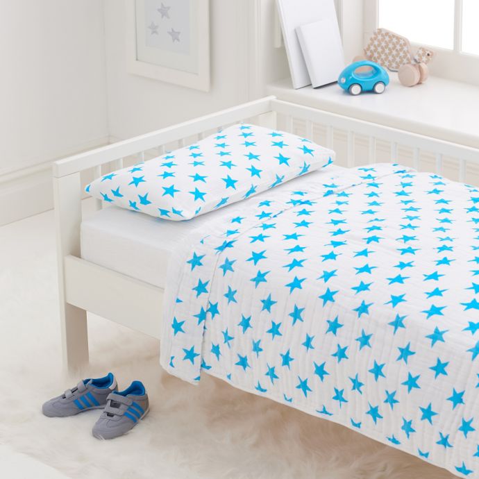 aden + anais® Fluro Toddler Bedding Set in Blue | Bed Bath ...