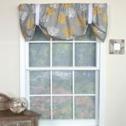 RL Fisher Cotton Deep Sea Tie-Up Window Valance in Grey