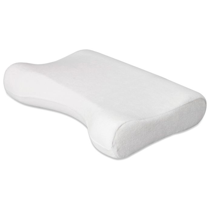 Contour Cervical Side Sleeper Medium Pillow In White Bed Bath