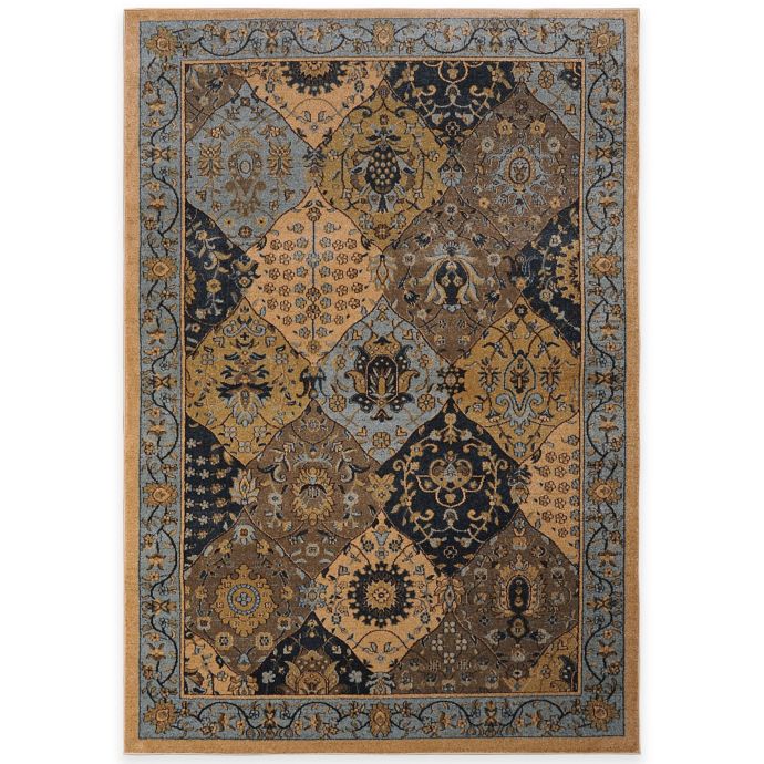 Antique Heat Set Rug in Blue Bed Bath & Beyond