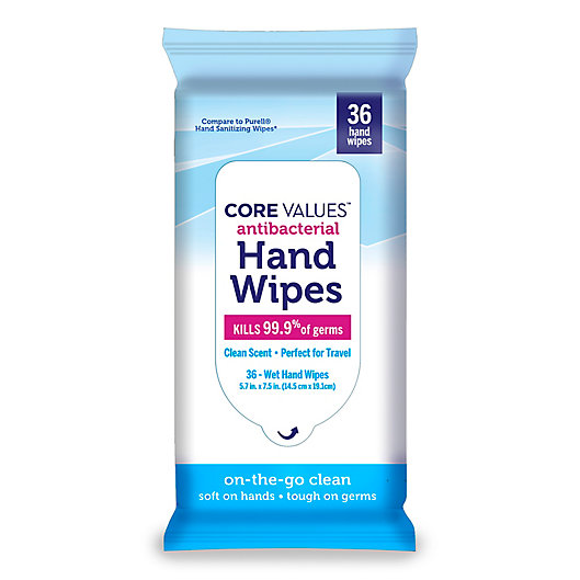Alternate image 1 for Core Values™ 36-Count Antibacterial Hand Wipes