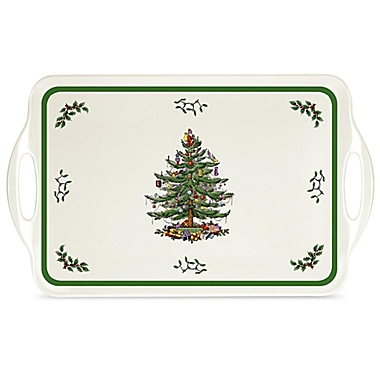 Spode&reg; Pimpernel Christmas Tree 15-Inch Sandwich Tray. View a larger version of this product image.