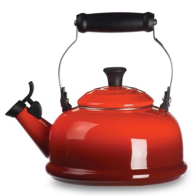 whistling tea kettle with bird spout