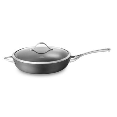 deep frying pan with lid