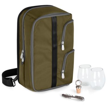 Picnic Time&reg; Tiburon Wine Tote in Khaki. View a larger version of this product image.