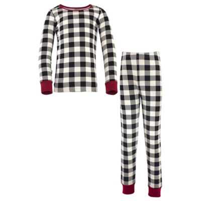 Touched by Nature&reg; 2-Piece Tight Fit Long Sleeve Plaid Pajama Set in
