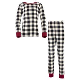 Touched by Nature® 2-Piece Tight Fit Long Sleeve Plaid Pajama Set in