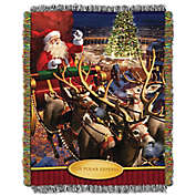 Polar Express Santa Flight Tapestry Throw