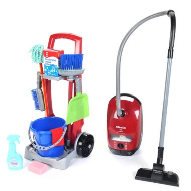 theo klein bosch cleaning trolley with vacuum cleaner