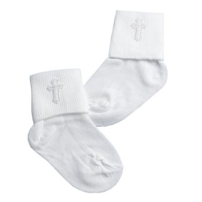 baby boy christening socks