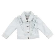 Urban Republic Ruffled Denim Jacket in Light Wash