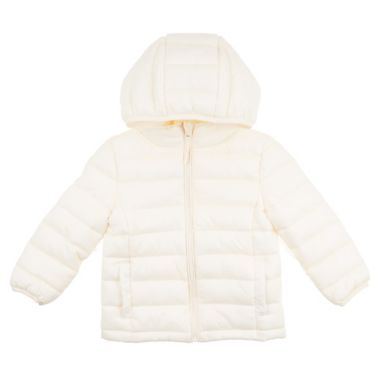 Urban Republic Size 3-6M Quilted Packable Nylon Jacket in Cream. View a larger version of this product image.