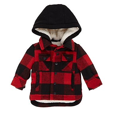 Urban Republic Buffalo Check Hooded Wool Jacket. View a larger version of this product image.