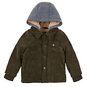 Urban Republic Size 6-9M Hooded Corduroy Jacket in Olive