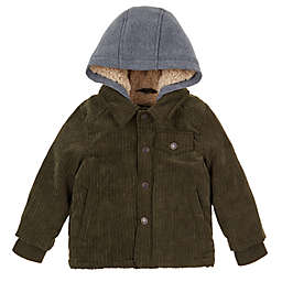 Urban Republic Size 3T Hooded Corduroy Jacket in Olive