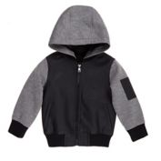 Urban Republic Faux Leather Jacket in Black/Grey