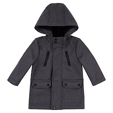 Urban Republic Size 12M Softshell Hooded Jacket in Black. View a larger version of this product image.