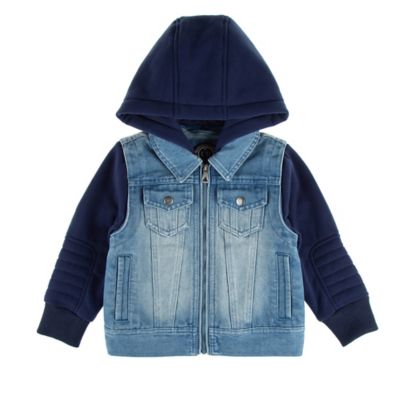 Urban Republic&reg; Size 2T Denim Hooded Jacket in Medium Wash