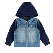 Urban Republic&reg; Size 6-9M Denim Hooded Jacket in Medium Wash
