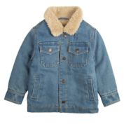 Urban Republic&reg; Size 6-9M Sherpa Collar Denim Jacket in Medium Wash