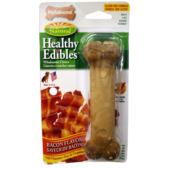 Nylabone® Healthy Edibles® Wolf Bacon Flavor Bone Chew Bed Bath & Beyond