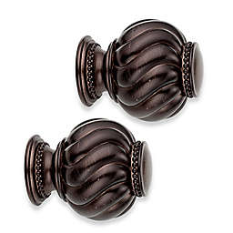 Cambria® Premier Twist Ball Finials in Oil Rubbed Bronze (Set of 2)
