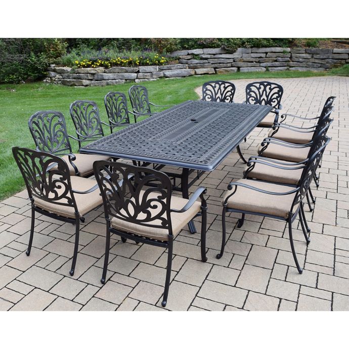 Oakland Living Clairmont 13 Piece Outdoor Dining Set Bed Bath