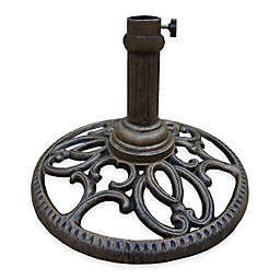 Oakland Living Regal Round Cast Iron Umbrella Stand in Antique Bronze