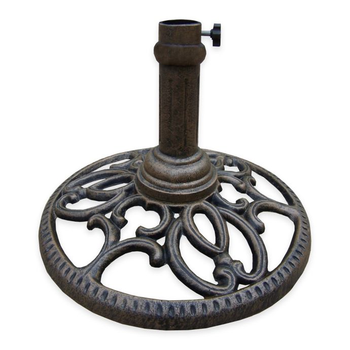 Oakland Living Regal Round Cast Iron Umbrella Stand Bed Bath Beyond