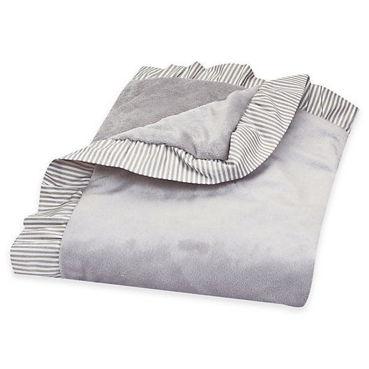 Alternate image 1 for Trend Lab® 30-Inch x 40-Inch Velour Receiving Blanket in Grey