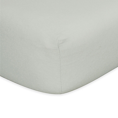 Trend Lab&reg; Flannel Fitted Crib Sheet in Grey. View a larger version of this product image.